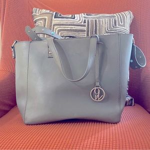 Grey Nine West Tote Style Purse